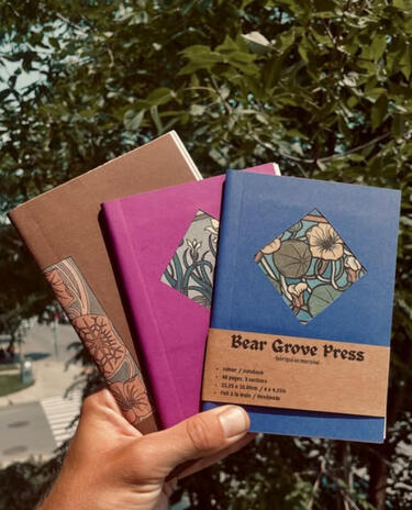 Notre collection de cahiers de fleurs est ici ! 48 pages blanches pour vos pensées ou vos gribouillages. Format de poche et fait à la main. / Our flower notebook collection is here! 48 blank pages for your thoughts or doodles. Pocket sized and hand made.