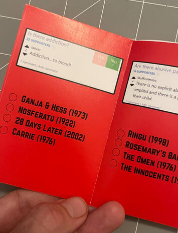 Guess the Horror Movie - Inspired by the ways we talk about horror and how that manifests in little corners of the internet, we hope this is a treat for horror fans and those who scan their Wikipedia summaries alike